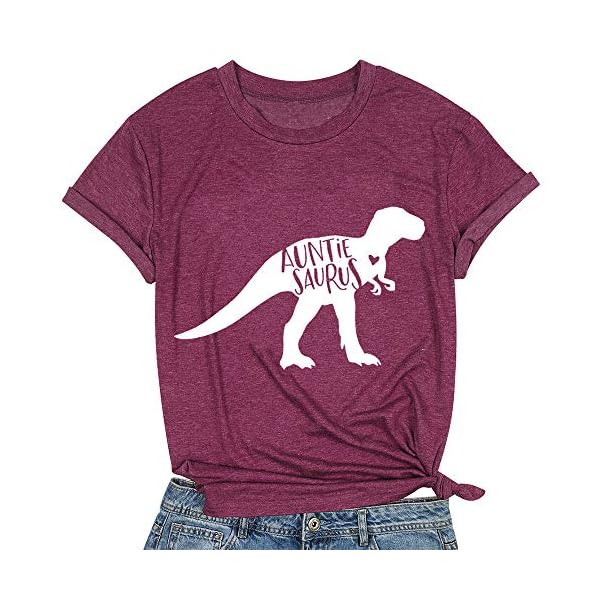 TTwenties-Women-Auntie-Saurus-T-Shirt-Funny-Auntie-Dinosaur-Gift-Shirt-Casual-Aunt-to-Be-Gifts-Tee-Shirt T&Twenties Women Auntie Saurus T-Shirt Funny Auntie Dinosaur Gift Shirt Casual Aunt to Be Gifts Tee Shirt Purple