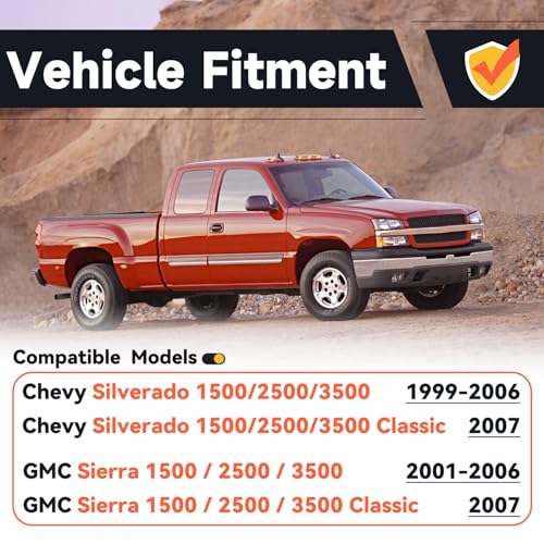 Image of Tailgate Handle Backup Camera Compatible with Chevy Silverado GMC Sierra 1500 2500 3500 HD Classic 1999-2007 Tailgate Reversing Rear View Back Up Camera RCA Plug.Replace#15228539, GM1915105, GM1916102