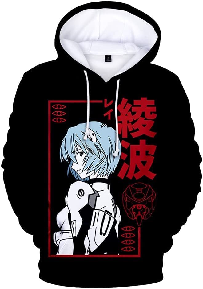 Evangelion Hoodie 3D Print Pullover Polyester Cosplay Sweatshirt Unisex