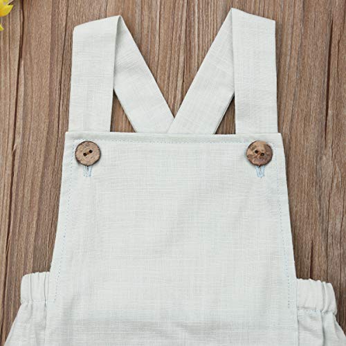 Doublebabyjoy Newborn Baby 1 Piece Summer Romper Baby Girl Boy Solid Color Romper Sleeveless Backless Jumpsuit Overalls Outfits thumb #4