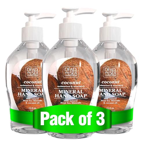 Image of Dead Sea Collection Coconut Hand Soap - Liquid Hand Soap for All Skin Types - Pack of 3 (12 Fl. Oz. Each)