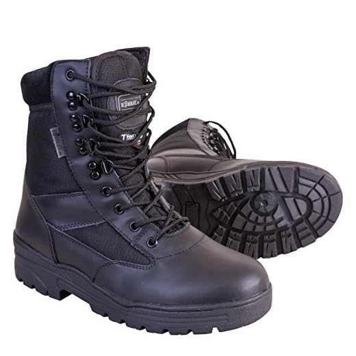 Kombat UK hombre piel media/media Cordura Patrol – Botas, color negro, talla 4