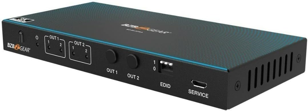 2x2 8K UHD HDMI 2.1 Matrix Switcher with Auto Downscaling/Audio De-Embedding (8K60/4K120 and VRR/FVA/ALLM Support)