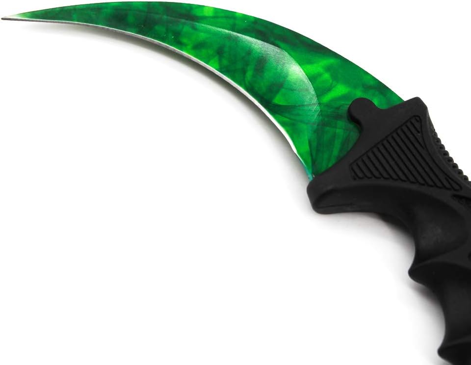 WeTop Karambit Knife, Stainless Steel Fixed Blade Tactical Knife, CS-GO for Hunting Camping Fishing Self Defenses and Field Survival, with Sheath and Cord(Emerald)