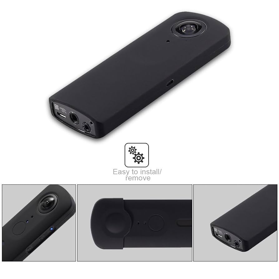 RICOH - RICOH THETA V  全天球撮影 360°カメラ  シリコンカバーセット Amazon | シータVカバーwithクリーニングペンキット、シリコン