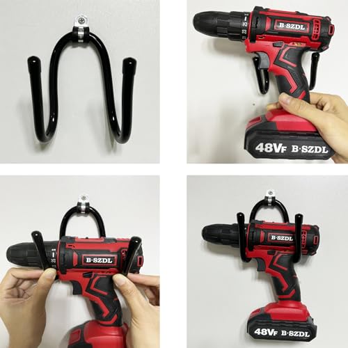 Pmsanzay Power Tool Organizer, 2 Pack Heavy Duty Drill Holder Wall Mount Hangers, Storage Rack Utility Storage Shelves for Power Tools Garage Organization for Men Dad Gift 3 Pmsanzay Power Tool Organizer, 2 Pack Heavy Duty Drill Holder Wall Mount Hangers, Storage Rack Utility Storage Shelves for Power Tools Garage Organization for Men Dad Gift - Image 3