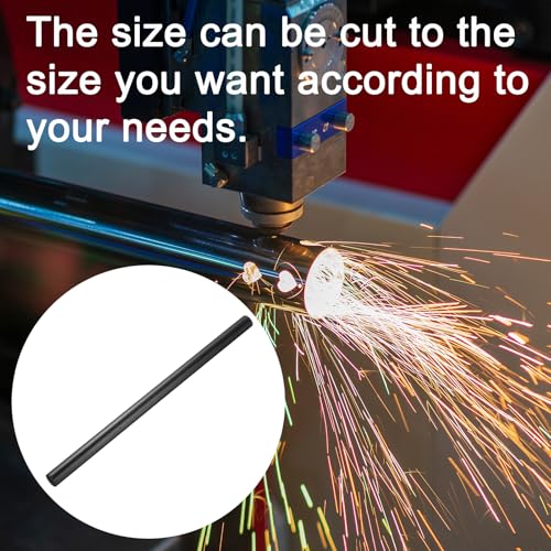 Image of MECCANIXITY Black Round ABS Plastic Rods 0.6-inch Diameter and 12-inch Length Rigid Insulation Opaque Plastic Rods for DIY Craft Model Making, 3 Pack