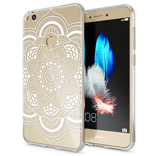 NALIA Custodia compatibile con Huawei P8 Lite 2017, Cover Protezione Silicone Trasparente Sottile Case, Gomma Morbido Ultra-Slim Protettiva Telefono Bumper Guscio, Designs:Pattern Flowers