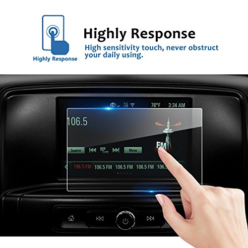 Lfotpp 2022 Gmc Screen Protector 2016-2020 2021 2022 Gmc Sierra 1500 2500Hd 3500Hd 7 Inch Intellilink Car Navigation Screen Protector Glass Center Touch 2022 Gmc Infotainment Screen Protector(7-Inch) #TOP2