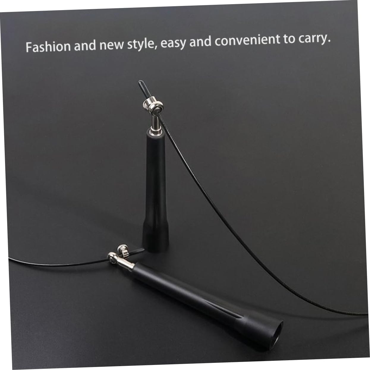 VANZACK Springseil Abnehmen beim Seilspringen Übungsseil Seilspringen trainieren sprungseil jumping rope jump rope springschnur sprungtuch schlagschnur Trainingsseil Black