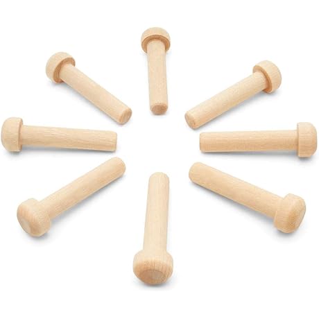 Wood Axle Pegs for Woodworking: Essential Craft Supply