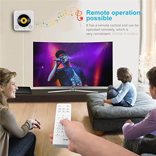 Wall-Mountable-CD-Player-with-Bluetooth-Portable-CD-Music-Player-with-Remote-Control-HiFi-Sound-Speaker-FM-Radio-Support-AUXUSB-Headphone-Jack-for-Home-Kids-Kpop-Gift