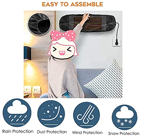 COOSOO Patio Heater Cover Elektrische Heater Cover Wandmontage 420D Oxford Waterdicht Stofdicht Anti-UV Covers voor… - Image 6