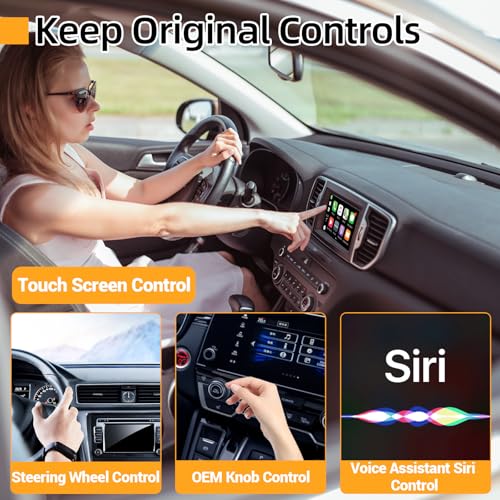 image for Zixatee Wireless Carplay Adapter for iPhone, Converts Wired to Wireles
