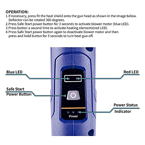 UNOYX Li-Ion Battery Powered Cordless Handheld Heat Gun Hot Air Gun Mini Heat Gun for Heat Shrink and Many Other Purposes 3 UNOYX Li-Ion Battery Powered Cordless Handheld Heat Gun Hot Air Gun Mini Heat Gun for Heat Shrink and Many Other Purposes - Image 3