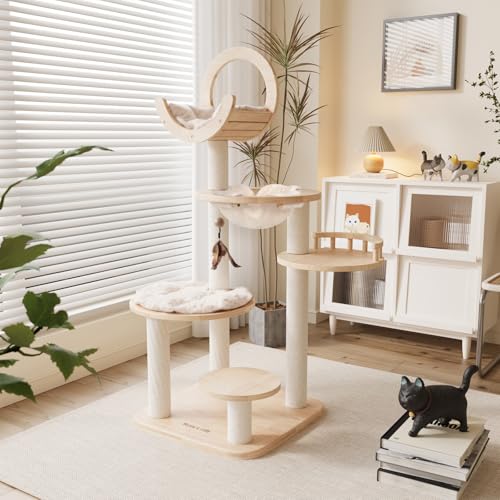 Árbol para Gatos de Madera Sólida Happy&Polly 56.3" Multi-niveles miniatura 1