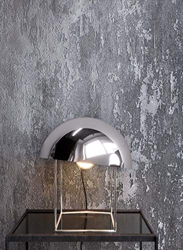 NEWROOM Tapete Silber Putz Beton Architekt Vliestapete grau Vlies moderne Design Optik Tapete Struktur Premium Industrial inkl. Tapezier Ratgeber