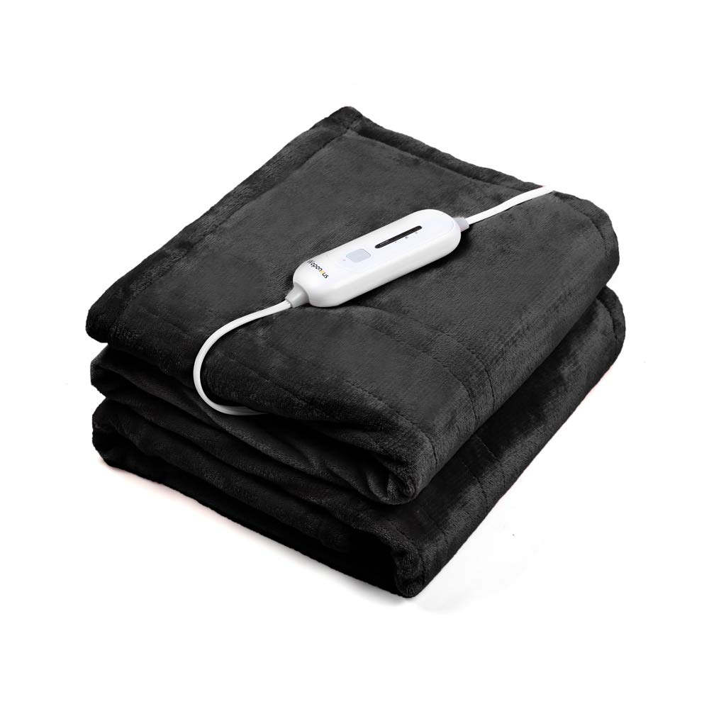 WAPANEUS Heated Blanket 72" x 84"Full Size with 3 Heating Levels and Auto Shut Off, Flannel Fast-Heating Electric Blanket,...