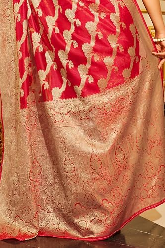 Image of SWORNOF Women's kanjivaram banarasi silk saree for Patola festival Wedding silk with rich pallu Design sarees for women with blouse piece