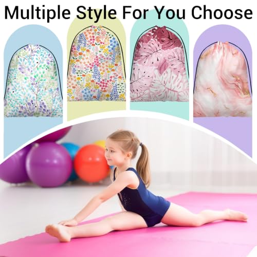 Image of Yellow Flowers Drawstring Storage Pouch Plant Shoe Bags for Travel Sport Home