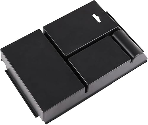 Miniatura 7 de SCITOO Bandeja organizadora de inserción de consola central negra automática de repuesto para Ford 2009-2014 para Ford F-150 Cubierta de consola