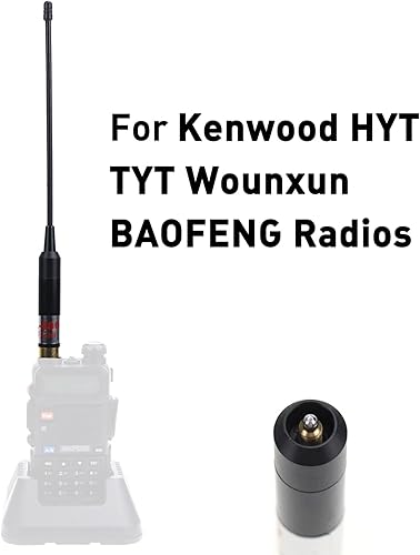 Miniatura 6 de AL-800 SMA-Antena de conector hembra Antena súper telescópica de alta ganancia VHF/UHF 144/430MHz para Kenwood TYT HYT Wouxun BAOFENG UV-5R UV-82 etc