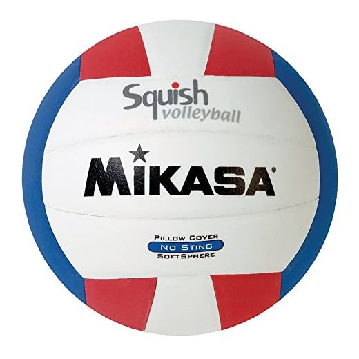 Mikasa Squish No-Sting Pillow Cover Volleyball (Red/White/Blue)