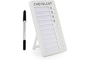Whiteboard Checklist Board, Chore Chart for Kids Routine Chart with a Pen (Standable)