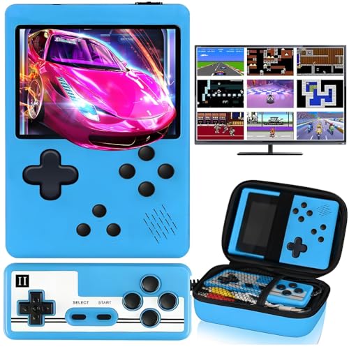 Handheld Game Console for Kids – 500 Retro Video Games – 3.0″ LCD Screen – Portable Game Player with Rechargeable Battery – Mini Electronic Toy Gift for Boys and Girls