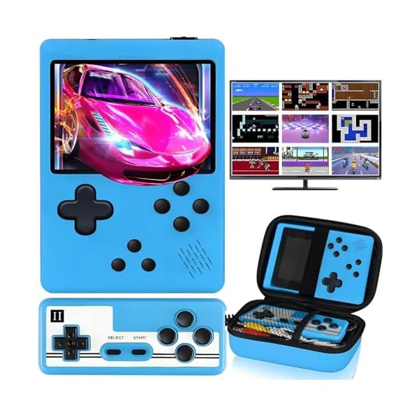 Handheld Game Console for Kids – 500 Retro Video Games – 3.0″ LCD Screen – Portable Game Player with Rechargeable Battery – Mini Electronic Toy Gift for Boys and Girls