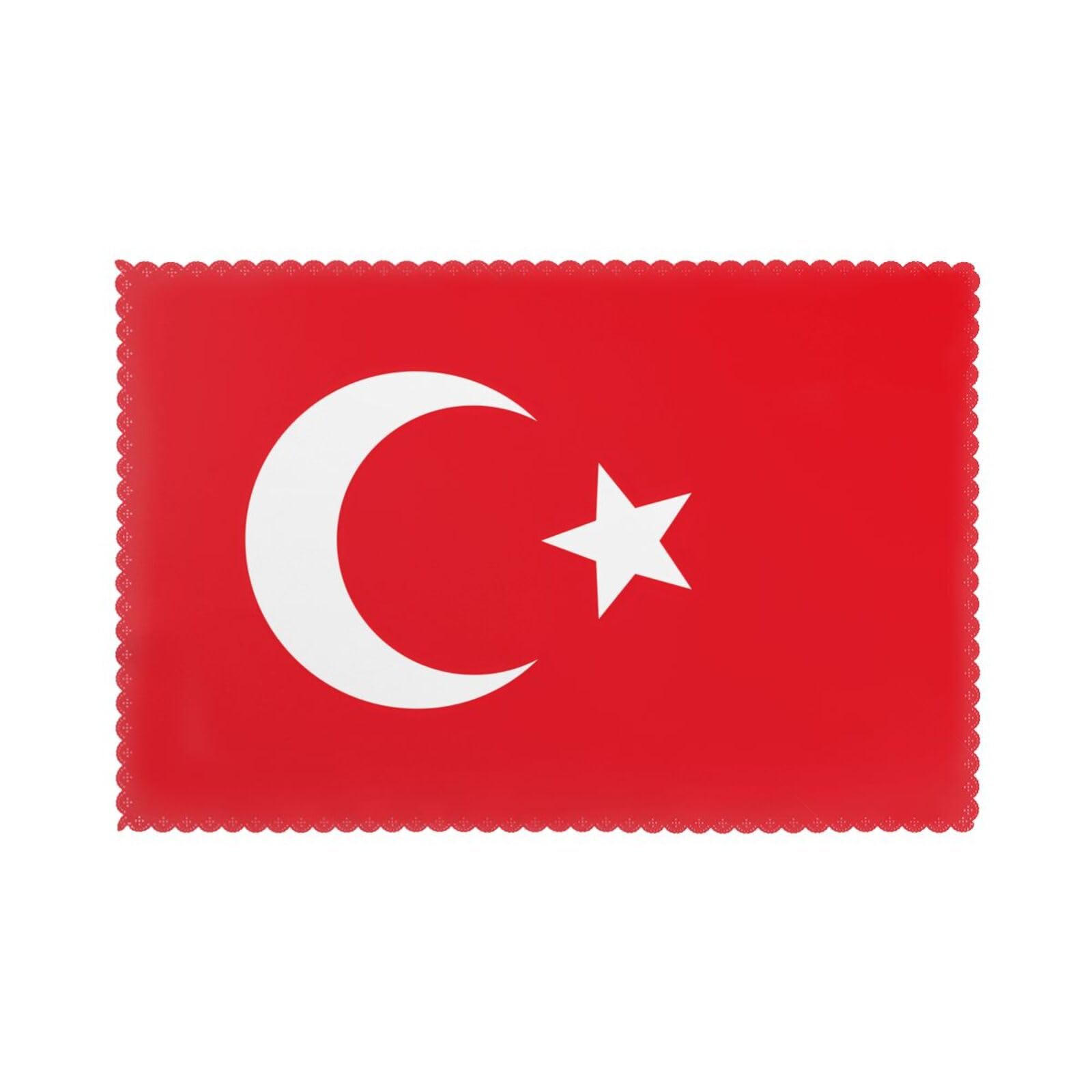 HJFCZH Flag of Turkey Prints Placemats Set of 6 12x18in – A Great Housewarming Gift for a Warm & Stylish Home