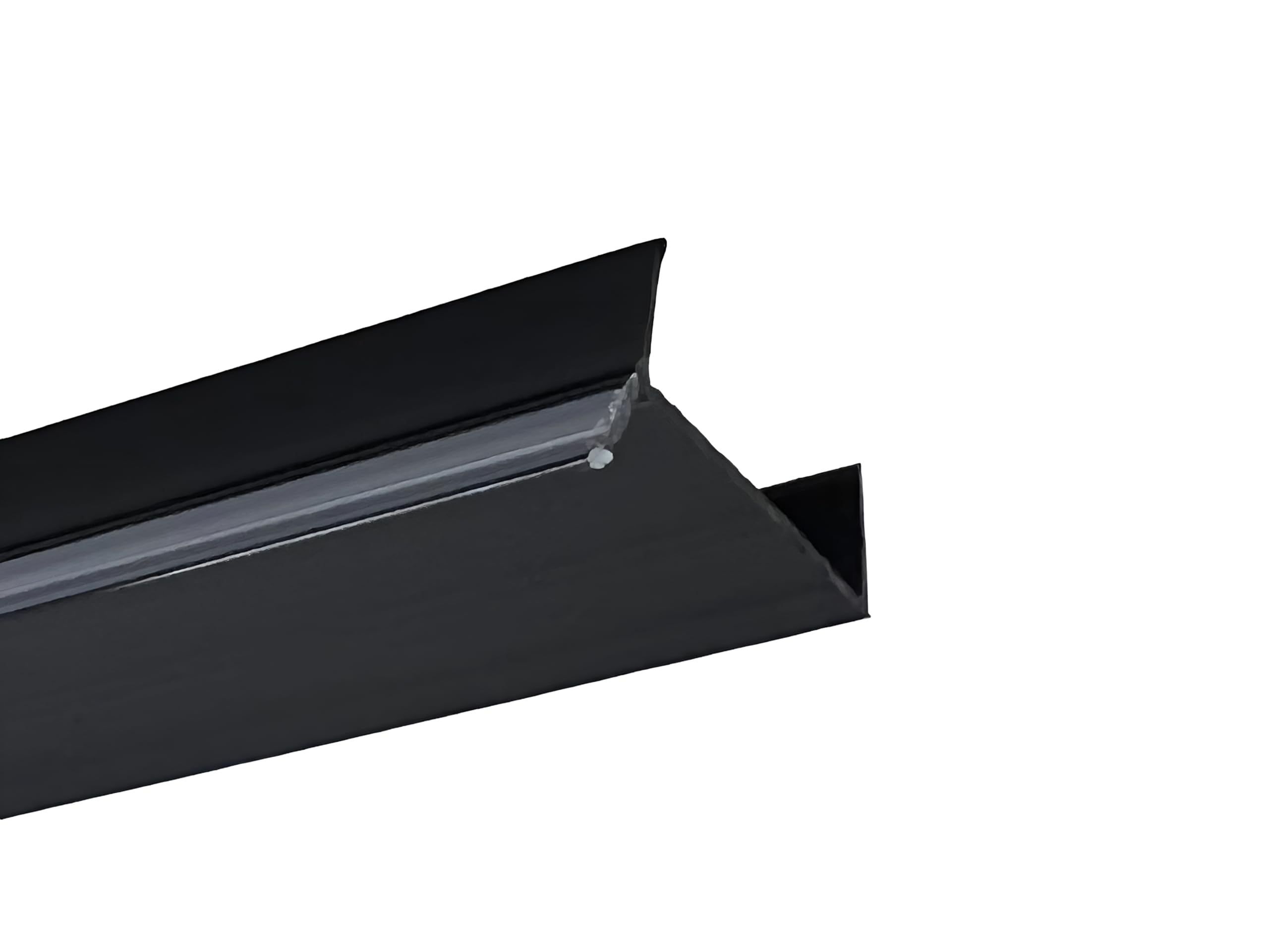 0.5M - 1.64ft Length PVC Plinth Sealing Strip 18mm MDF kickboard Panel TMW Profiles (Black)