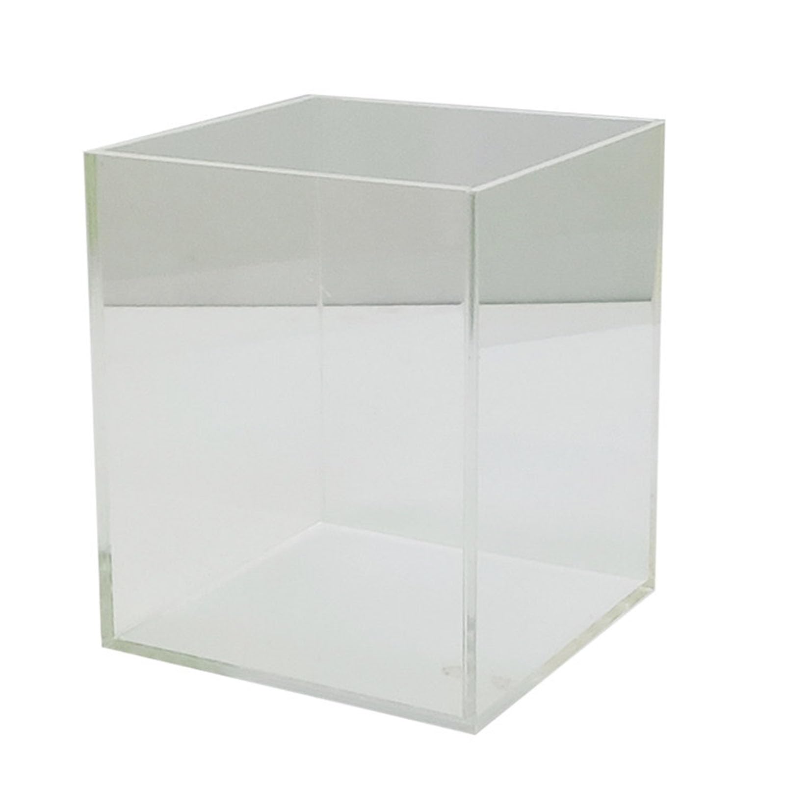 CXGBQSJ Colored Acrylic Display Box Modern Showcase Storage For Retail Product Presentation and Countertop Organisation 15*15*20cm,Transparent,Five sided