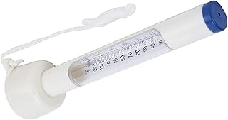 Pool Thermometer Easy to Read Read 50℃-120℃ Pond Water Thermometer Durable Shatter ABS Plastic Pond Water Thermometer for Aquariums Bathtubs Swimming Pools
