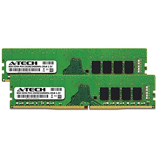 Image of A-Tech 16GB (2x8GB) DDR4 2400MHz DIMM PC4-19200 UDIMM Non-ECC 2Rx8 1.2V CL17 288-Pin Desktop Computer RAM Memory Upgrade Kit