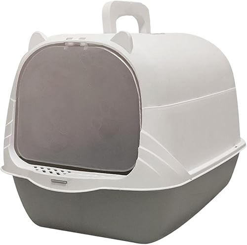 Gato con control de olores para puerta delantera, con asa, para puerta, valla elevada, fácil de ordenar, evitar el olor, gato grande con capucha,