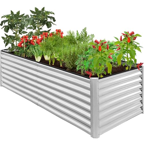 Best Choice Products 8x4x2ft Outdoor Metal Raised...