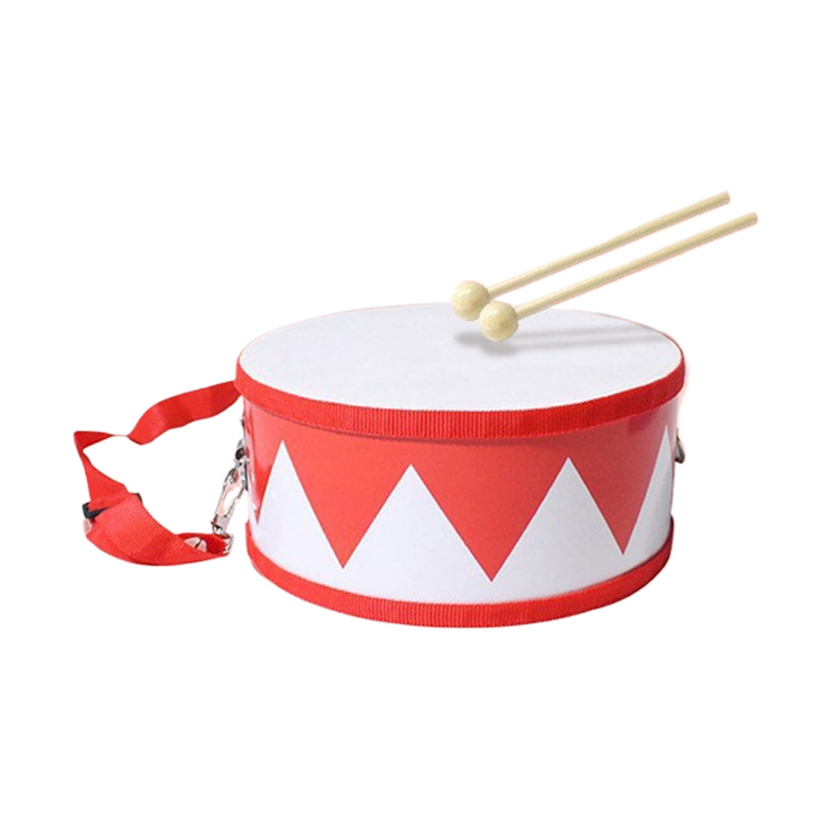 Tambor para niños, instrumento musical de madera con correa y palos, 15 cm, juego de tambor de madera, juguete ideal para niños a partir de 3 años, campana, bebés, aprendizaje educativo — view 9