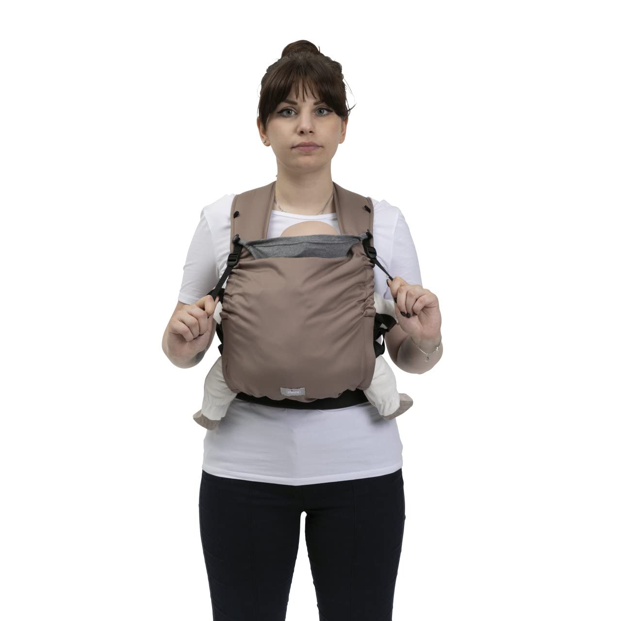 Chicco Skin Fit, Porte-bébé Ergonomique et physiologique, Nourrissons de 0 Mois à 9 kg, Réglable, sans danger pour les hanches du bébé, sangles transversales rembourrées, Ceinture abdominale, Capuche