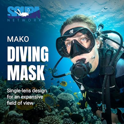 Image of Mako Single-Lens Scuba Diving Mask, Low Volume