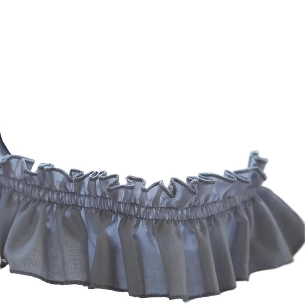 Koronkowa taśma ozdobna, 6.5 Cm Wide Multicolor Cotton 3D Pleated Lace Ribbon For DIY Sewing(Grey)