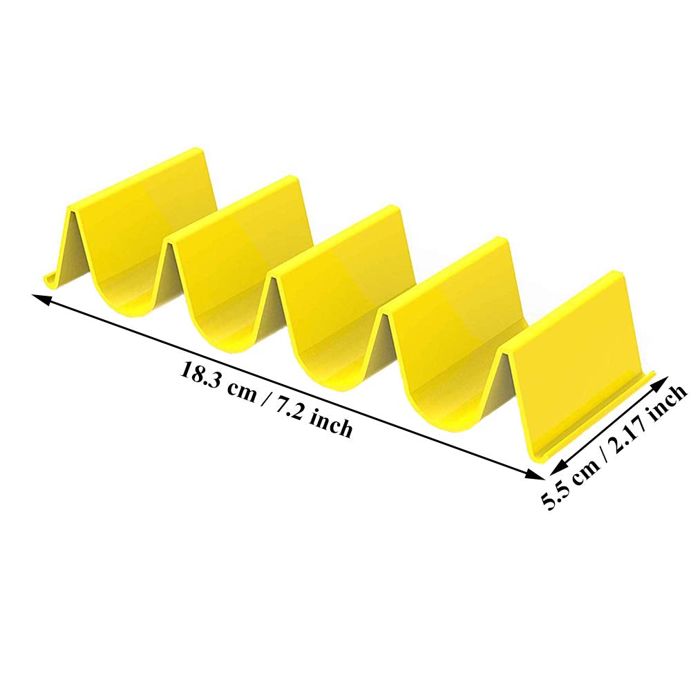 8 Pezzi Supporto per Taco, Supporto per Taco In Plastica, Plastica ABS Taco Holder Fino a 4 Tacos Ciascuno per Ristorante, Casa, Picnic, Festa, Festival (4 Colori)