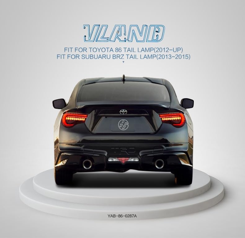 VLAND 86 ZN6 BRZ ZC6 テールランプ　流れるウインカー Amazon | VLAND 86 BRZ LEDテールランプ 流れるウインカー スモーク
