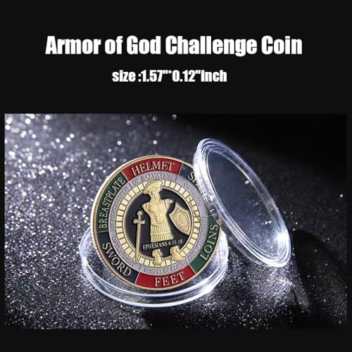 Moneda conmemorativa Armor of God Challenge Coin miniatura 3
