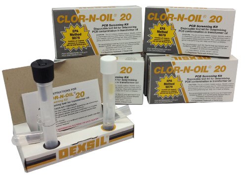 Dexsil CLO20SG-10 Clor-N-Oil PCB Screening Field Test Kit for Transformer Oil, 20 ppm Action Levels (Pack of 10)