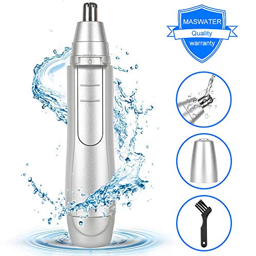 2019 Newest Nose Hair Trimmer for Men Women MASWATER Professional Electric Nose Ear Hair Trimmer Clipper Painless Wet/Dry Trimming Premium Quality Stainless Steel Dual-Edge Blades Won't Break!