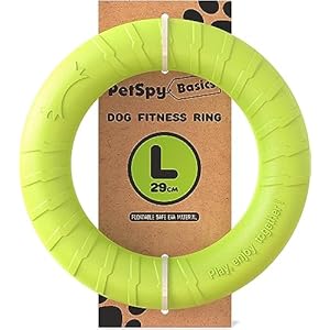 PetSpy Dog Training Ring for Outdoor Fitness Floatable Pulling Toy and Flying Disc Interactive Play Tool for Small Medium Large Dogs PetSpy Dog Training Ring for Outdoor Fitness Floatable Pulling Toy and Flying Disc Interactive Play Tool for Small Medium Large Dogs