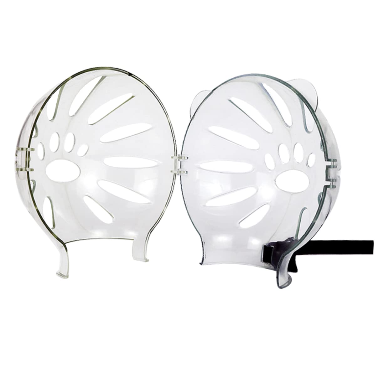 FRCOLOR 3piezas Transpirable para Gatos Protección contra Mordeduras y Lamerse para Cirugías y Baños Diseño Transparente y