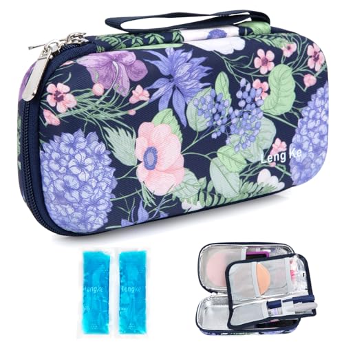 Image of YOUSHARES Insulin Cooler Travel Case - Diabetic Insulated Organizer Portable Cooling Bag for Medication Cooling Insulation, Insulin Pen Case with 2 TSA Approved Cooler Ice Pack