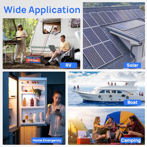 Image of 48V 200Ah Lithium Battery LiFePO4, MAX. Capacity. 10.24KWh, Integrated 200A BMS, 10000+ Deep Cycles Lifepo4 48V, Perfect for Marine, RV, Off-Grid Solar Power